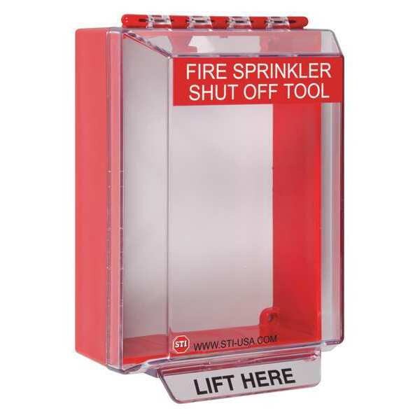 Universal Stopper, 6 in. H, Clear/Red