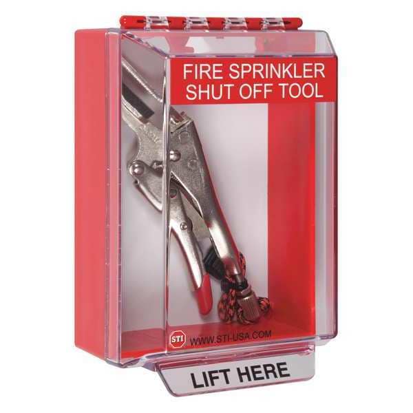 Universal Stopper, 6 in. H, Clear/Red/Gray
