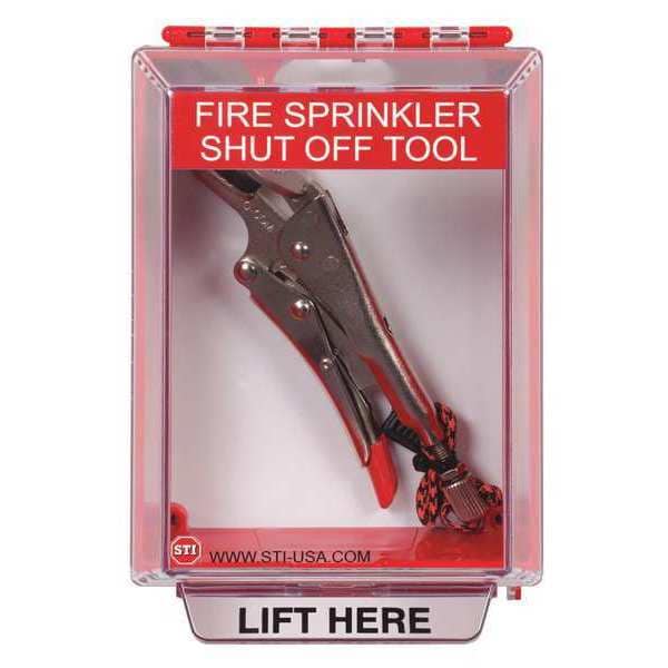 Universal Stopper, 6 in. H, Clear/Red/Gray