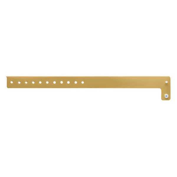 ID Wristband, Vinyl, L-Shaped, Gold, PK500
