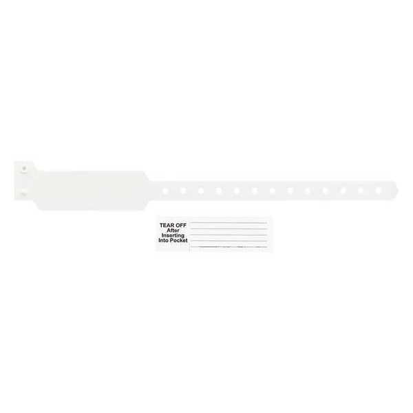 ID Wristband, Pocket, 11 in. L, PK500