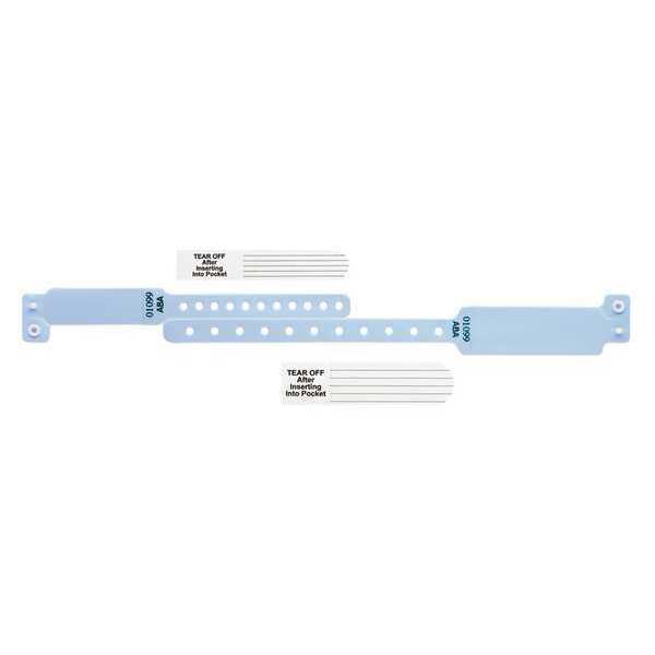 ID Wristband Set, Vinyl, Blue, PK300