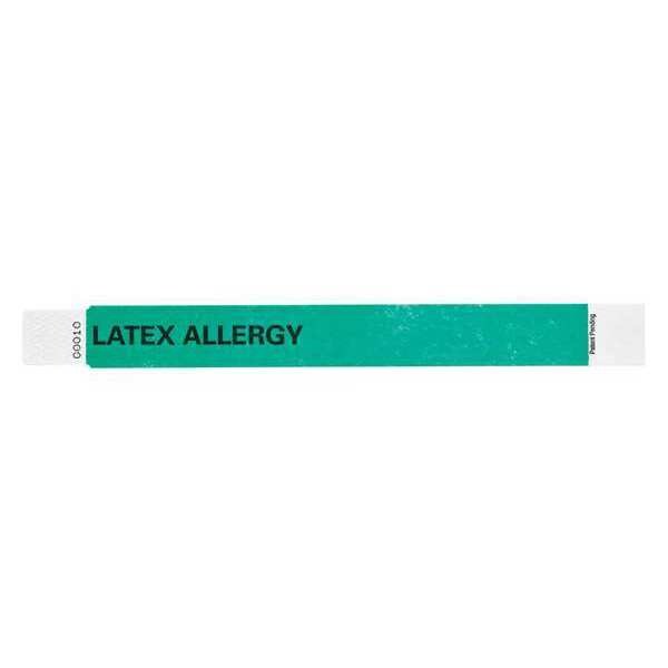 ID Wristband, 1 in. W, Latex Allergy, PK500