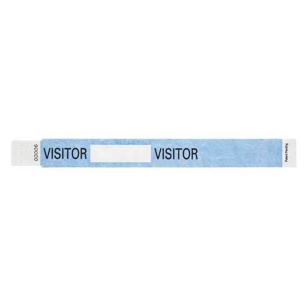 ID Wristband, Sky Blue, Visitor, PK500
