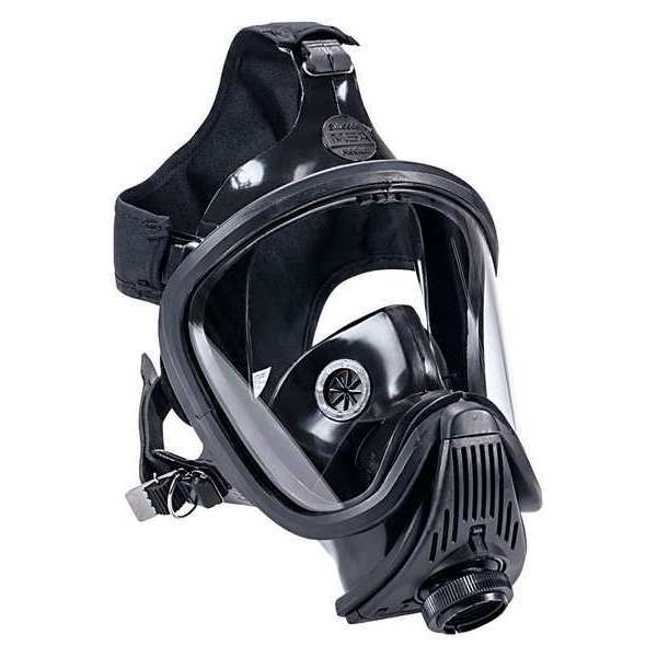 Full Face Respirator, L, Threaded, Silicone