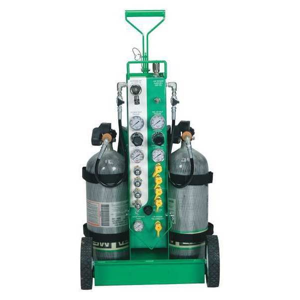 Air Cylinder Cart, Steel, Green