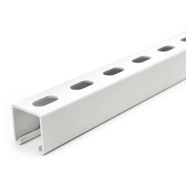Strut Channel, Wht Painted Steel, 12 Gauge