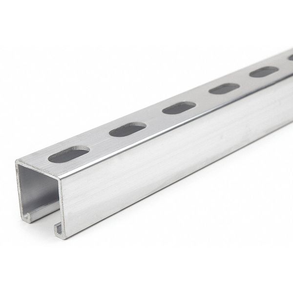 Strut Channel, 3 ft. L, Aluminum, 12 Gauge