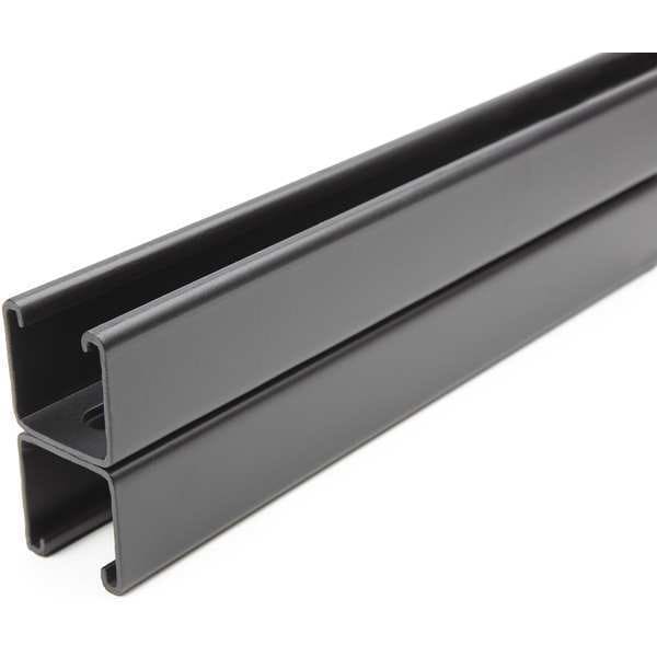 Strut Chan, 3ft.L, Blk Paintd Steel, 12 ga.