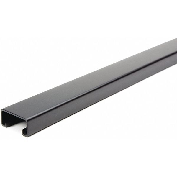 Strut Chan, 2 ft.L, Solid, Blk Painte Steel