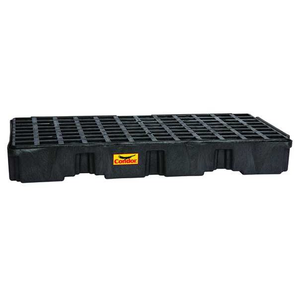 Drum Spill Containment Platform, 30 gal Spill Capacity, 2 Drum, 5000 lb., Polyethylene