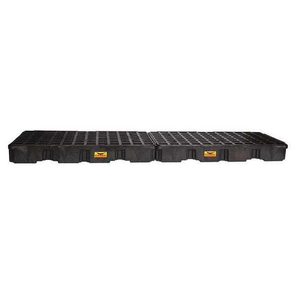Drum Spill Containment Platform, 60.5 gal Spill Capacity, 4 Drum, 10,000 lb., Polyethylene
