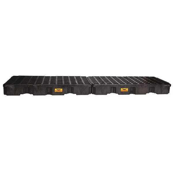 Drum Spill Containment Platform, 60.5 gal Spill Capacity, 4 Drum, 10,000 lb., Polyethylene