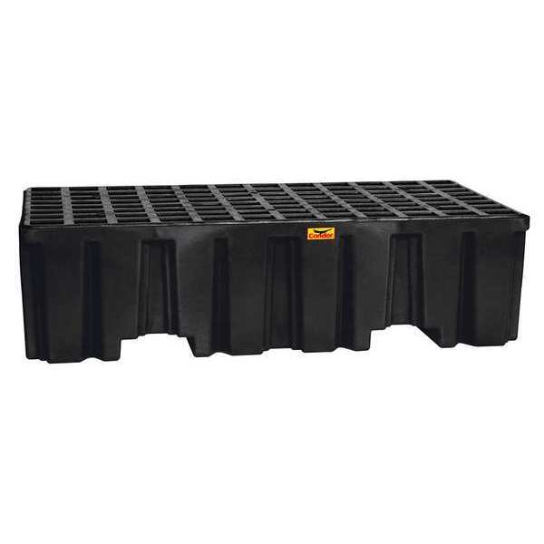 Drum Spill Containment Pallet, 66 gal Spill Capacity, 2 Drum, 4000 lb., Polyethylene