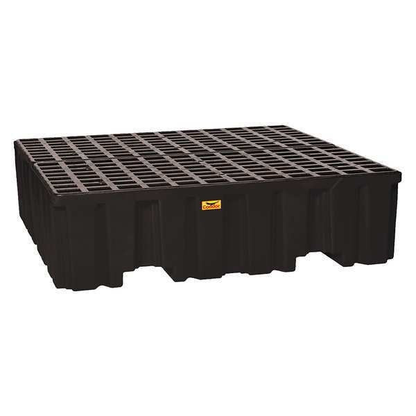 Drum Spill Containment Pallet, 132 gal Spill Capacity, 4 Drum, 8000 lb., Polyethylene