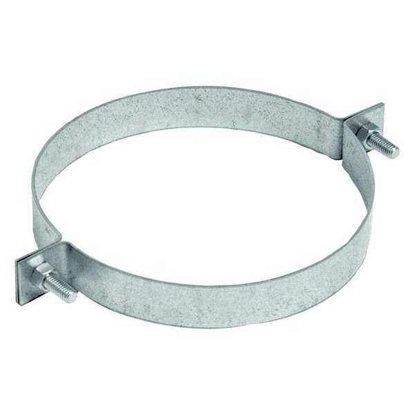 Pipe Hanger, 5 in Duct Dia, Galvanized Steel, 14 GA, 5 in W x 7
