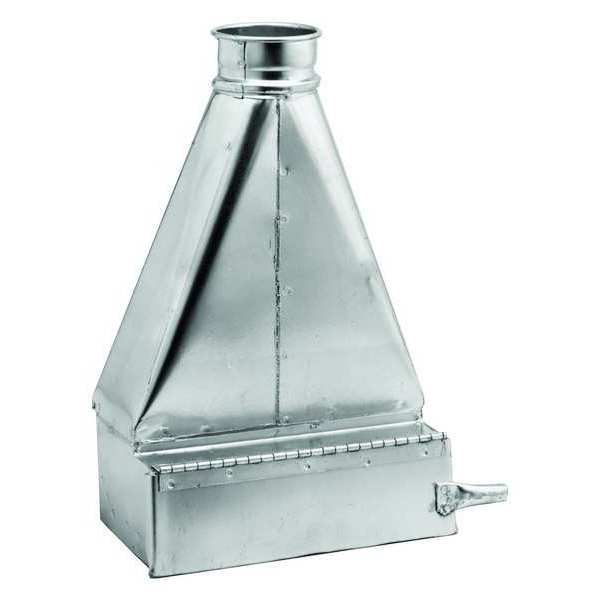 Round Floor Sweeps, 7 in Duct Dia, Galvanized Steel, Body: 20, Door: 16 GA, 12 in W, 18