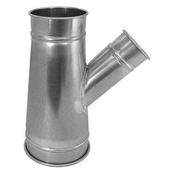 Round Branch, 6 in Duct Dia, 304 Stainless Steel, 22 GA, 14 in W, 21