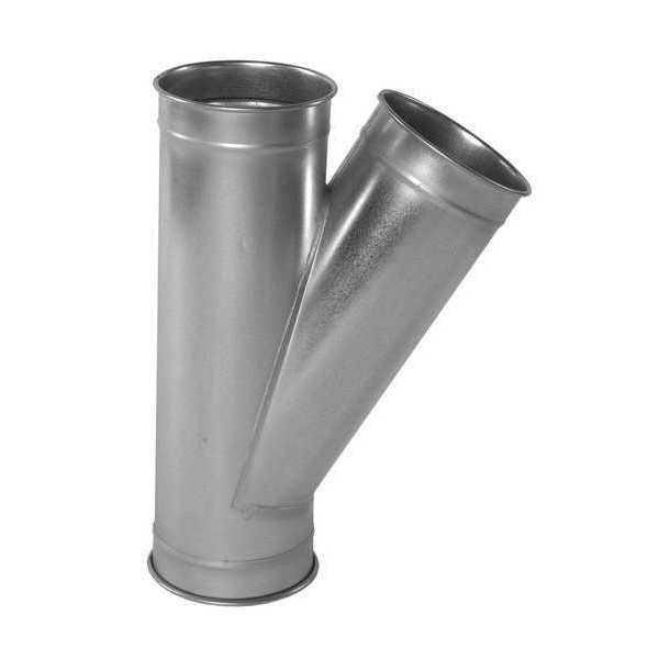 Round Branch, 5 in Duct Dia, Galvanized Steel, 22 GA, 12 1/4 in W, 19