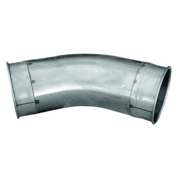 Round 90 Degree Elbow, 6 in Duct Dia, 304 Stainless Steel, 14 GA, 20 in W, 20