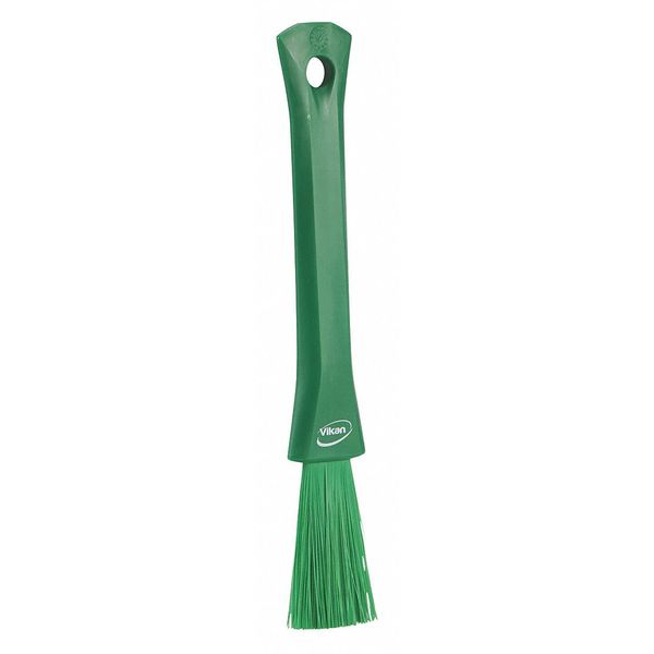 1 13/16 in W Detail Brush, Soft, 5 51/64 in L Handle, 8 5/64 in L Brush, Green, Plastic