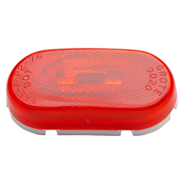 Marker Lamp, Oval With Reflector, Red