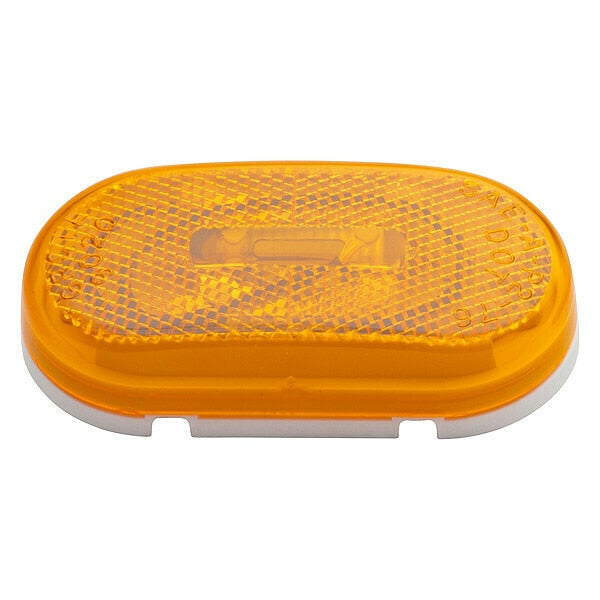 Marker Lamp, Oval With Reflector, Yellow, Width: 2