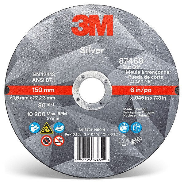 Abrasive Cut-Off Wheel, 100 Grit, 6
