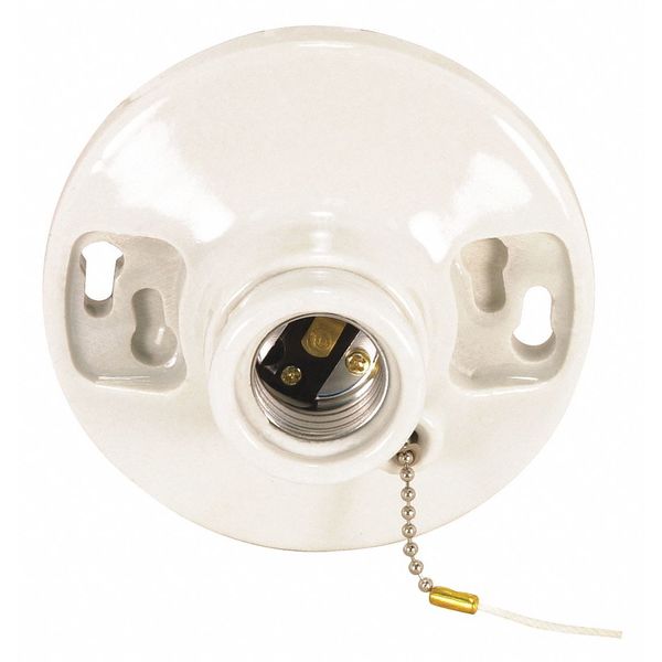 Lamp Holder, 250W, 250V, White