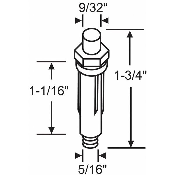 Bottom Pivot, Steel, Plated
