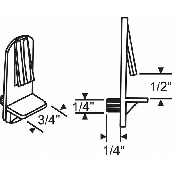 Shelf Support Clip, 1-1/4