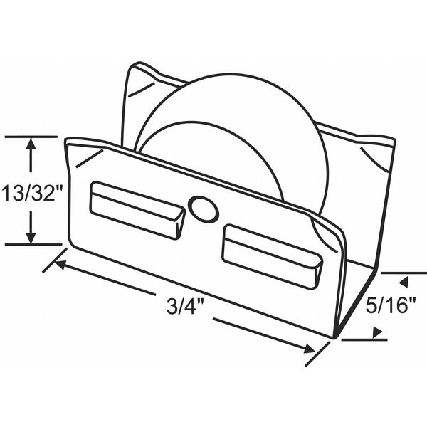 Roller Assembly, Sliding Window, 3/4