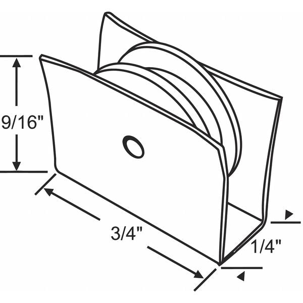 Roller Assembly, Sliding Window, 3/4