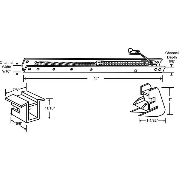 Sash Balance, Window Channel, 24