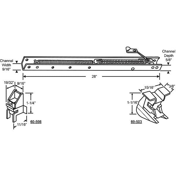 Sash Balance, Window Channel, 28