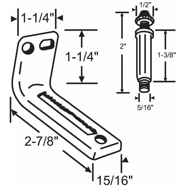 Pivot Set, Steel, Plated