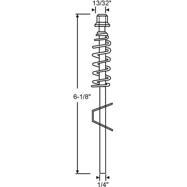 Pin Assembly, Steel Plated, 6-1/8