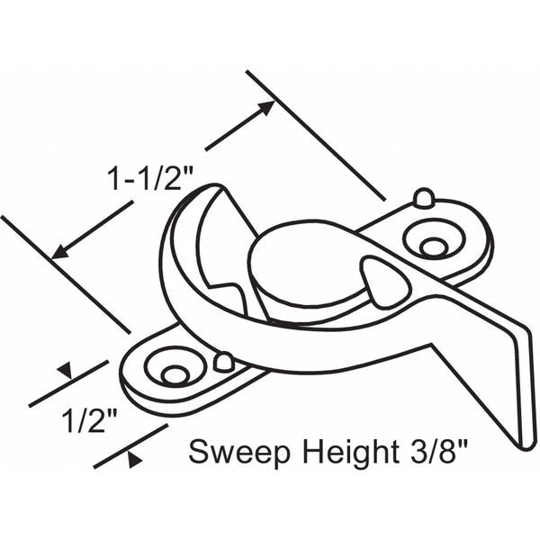 Sash Lock, Hung Window, 2-1/2