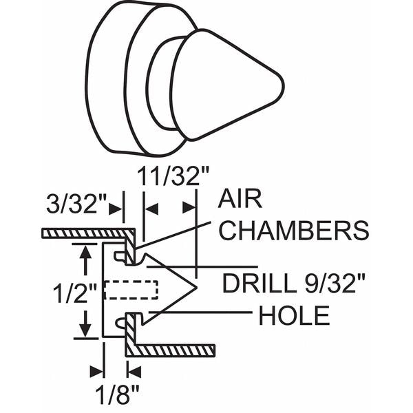 Bumper, Door Mount, Unfinished