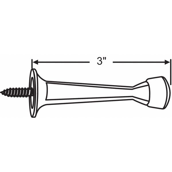 Door Stop, Door Mount, Plated