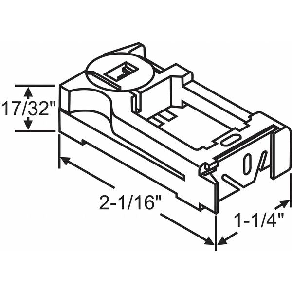 Lock Shoe, Window Balance Pivot, 2.062