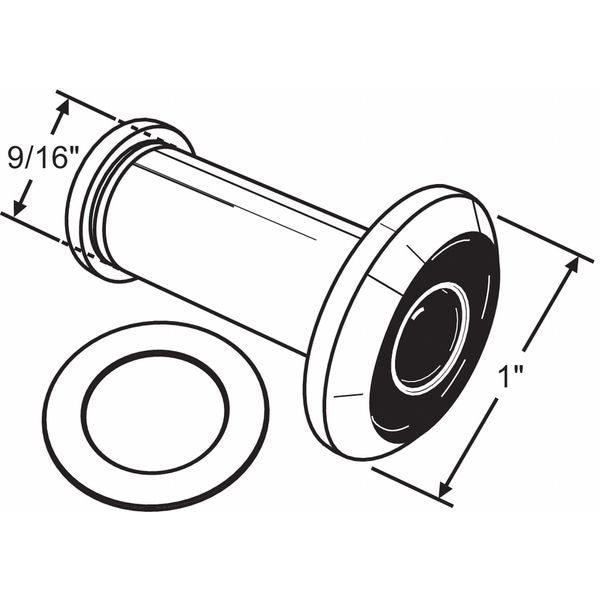 Door Viewer, Polished, 9/16