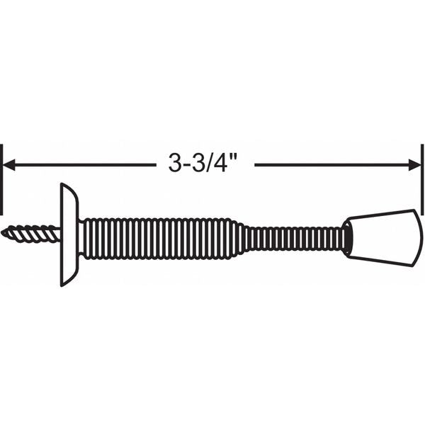 Door Stop, Door Mount, Plated