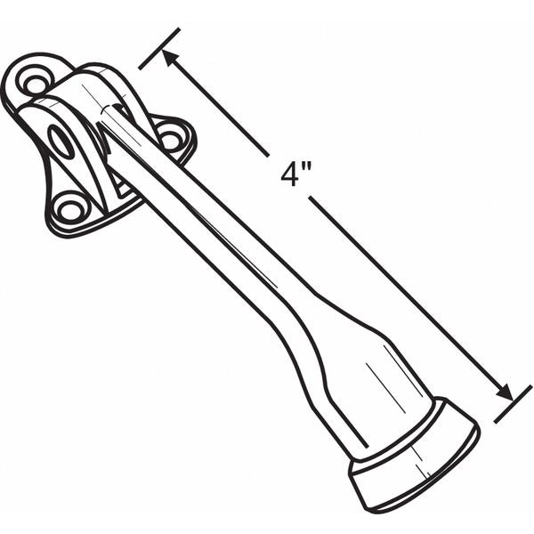 Door Stop, Door Mount, Plated