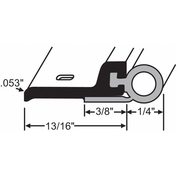 Weatherstrip, Hollow Bulb Insert, 84