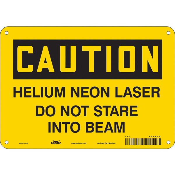 Safety Sign, 7 in Height, 10 in Width, Aluminum, Vertical Rectangle, English, 451R10