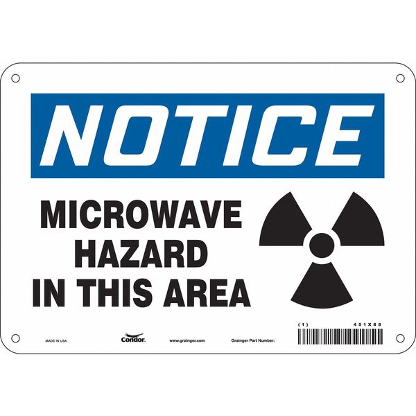 Safety Sign, 7 in Height, 10 in Width, Aluminum, Vertical Rectangle, English, 451X88
