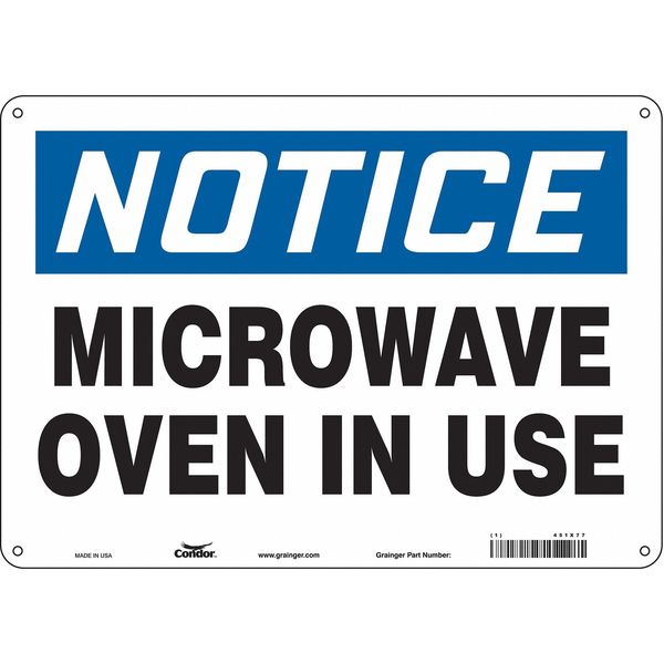Safety Sign, 10 in Height, 14 in Width, Aluminum, Horizontal Rectangle, English, 451X77