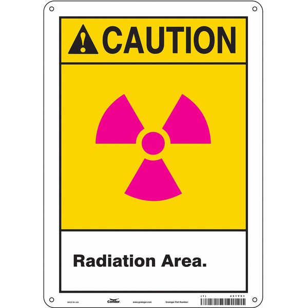 Safety Sign, 14 in Height, 10 in Width, Aluminum, Vertical Rectangle, English, 451Y91