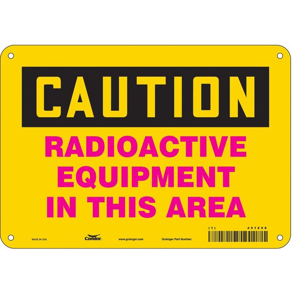 Safety Sign, 7 in Height, 10 in Width, Aluminum, Vertical Rectangle, English, 451Z98